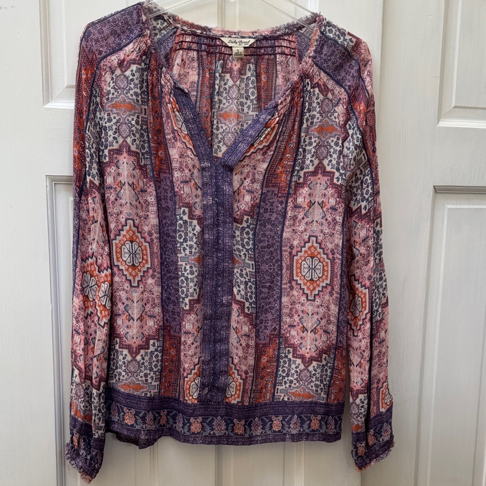 Lucky Brand Multicolor Patterned Blouse